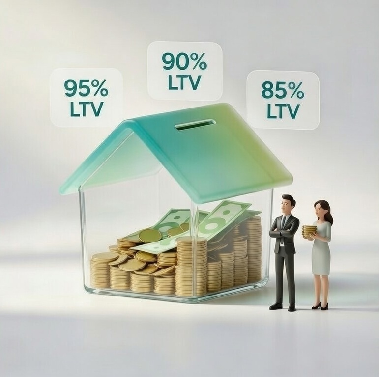 NestBoost article cover illustration for a mortgage deposit band comparison guide