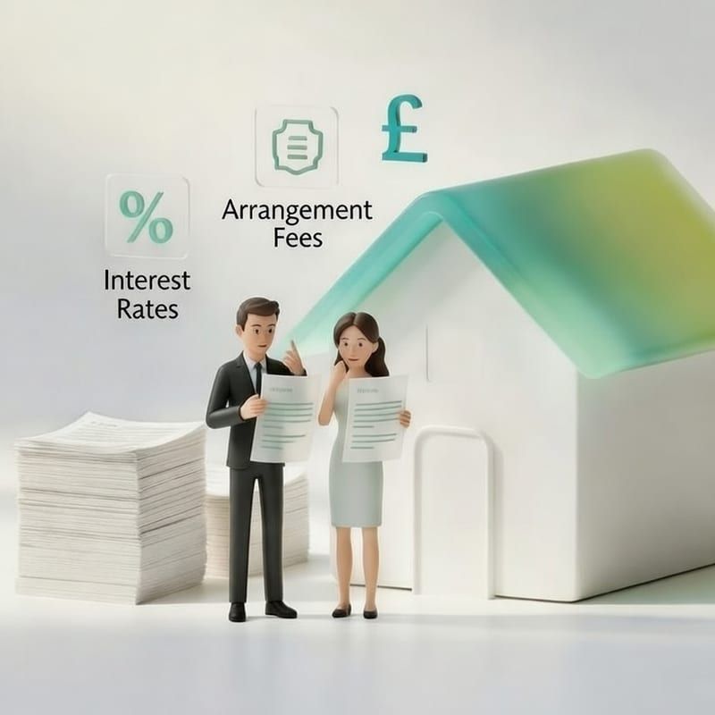 NestBoost article cover illustration for a mortgage fee and break-even comparison guide
